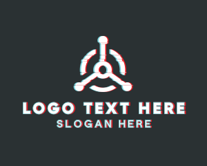 Mechanic - Rotary Lever Glitch logo design