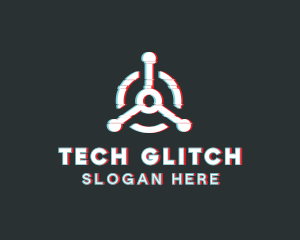 Rotary Lever Glitch logo design