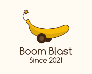 Explosive - Banana Cannon Artillery logo design
