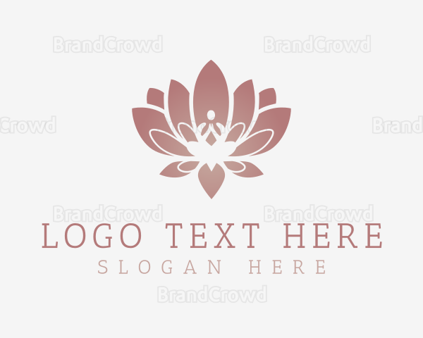 Calm Lotus Sitting Pose Logo