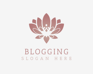 Calm Lotus Sitting Pose Logo