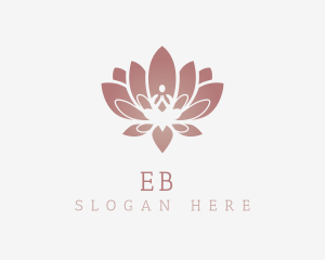 Calm Lotus Sitting Pose Logo