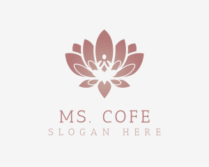 Calm Lotus Sitting Pose Logo