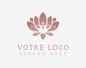 Calm Lotus Sitting Pose Logo