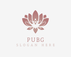 Yogi - Calm Lotus Sitting Pose logo design