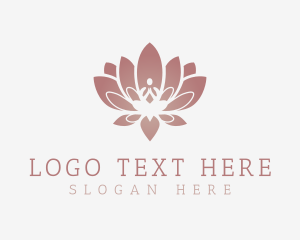 Calm Lotus Sitting Pose Logo