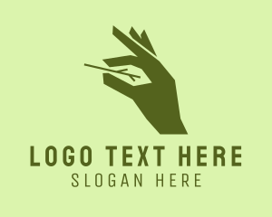 Environment - Landscaping Gardener Hand logo design