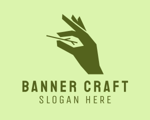 Landscaping Gardener Hand logo design