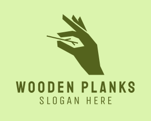 Landscaping Gardener Hand logo design