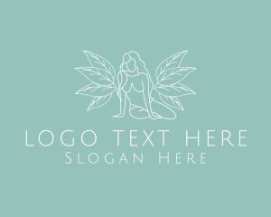Nude - Feminine Beauty Leaves logo design
