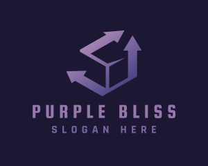 Purple Arrow Box logo design