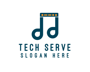 Server - Server Musical Note logo design