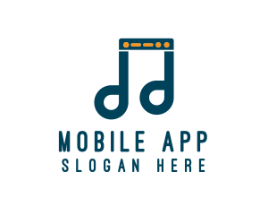 Singer - Data Server Musical Note logo design
