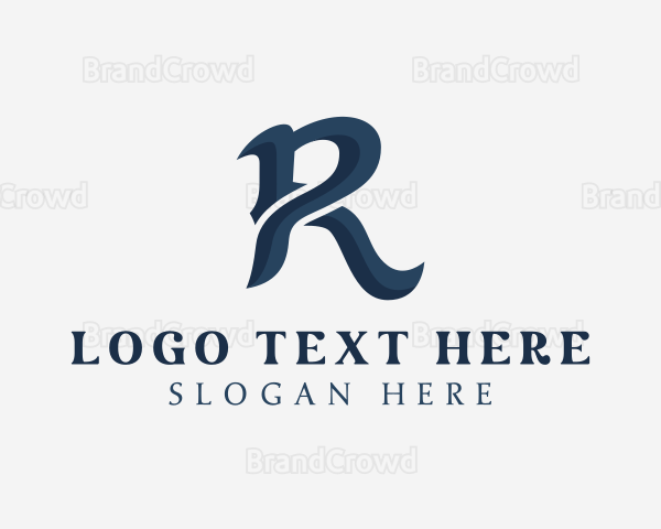 Startup Advertising Studio Letter R Logo