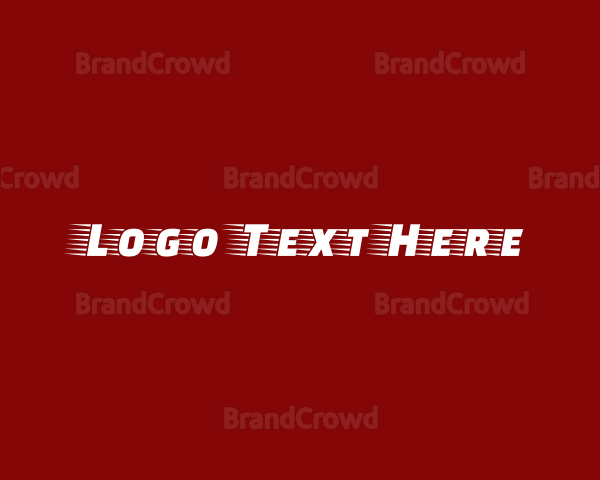 Red Fast & Fitness Text Font Logo