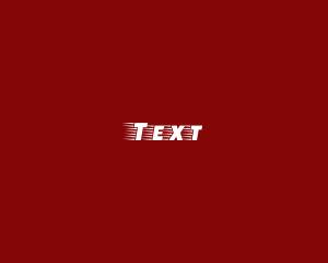 Red Fast & Fitness Text Font logo design