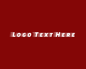 Run - Red Fast & Fitness Text Font logo design