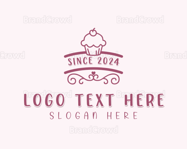 Cupcake Baking Patisserie Logo