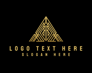 Loan - Luxury Pyramid Triangle logo design
