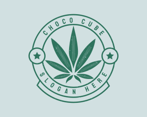 Cannabis Weed Badge Logo