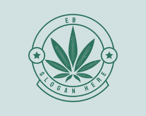 Cannabis Weed Badge Logo