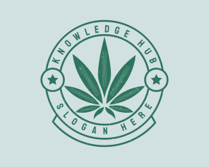 Cannabis Weed Badge Logo