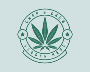 Cannabis Weed Badge Logo