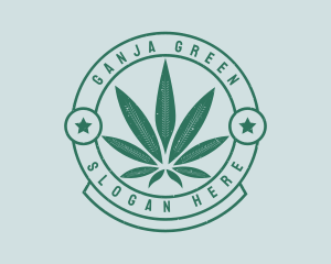 Cannabis Weed Badge logo design