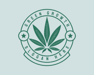 Cannabis Weed Badge logo design