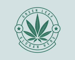 Cannabis Weed Badge logo design