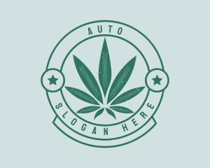 Cannabidiol - Cannabis Weed Badge logo design