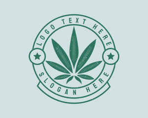 Cannabis - Cannabis Weed Badge logo design