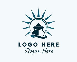 Port - Sun Cruise Liner logo design