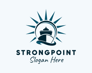 Ship - Sun Cruise Liner logo design