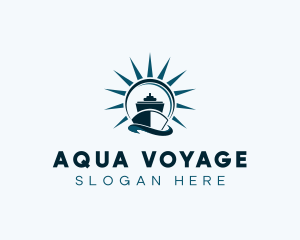 Sun Cruise Ship logo design