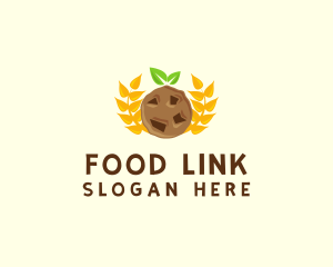 Wheat Choco Chip Cookie logo design