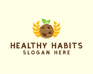 Wheat Choco Chip Cookie logo design