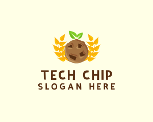 Wheat Choco Chip Cookie logo design