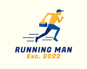 Fast Running Handyman logo design