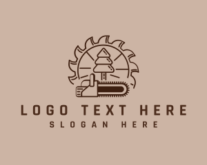 Forestry - Logging Chainsaw Forestry logo design