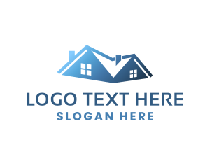 Gradient Blue House Logo