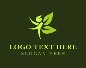 Eco - Natural Human Leaf logo design