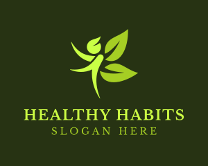 Natural Human Leaf logo design