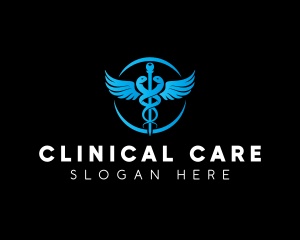  Medical Clinic Caduceus logo design