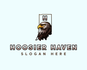 Indiana - American Bald Eagle logo design