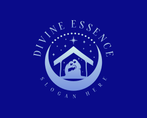 Divine - Christmas Catholic Nativity logo design