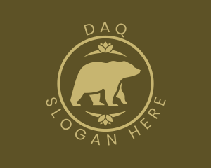 Predator - Gold Bear Animal logo design