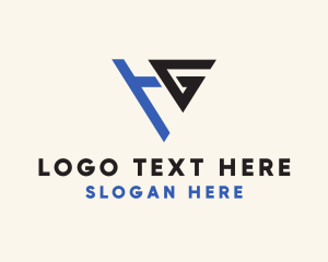 Text - Triangle Industrial Letter H & G logo design