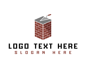Laborer - Masonry Trowel Bricks Builder logo design