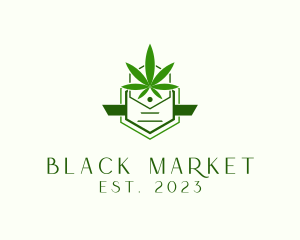 Illegal - Organic Marijuana Cannabis logo design